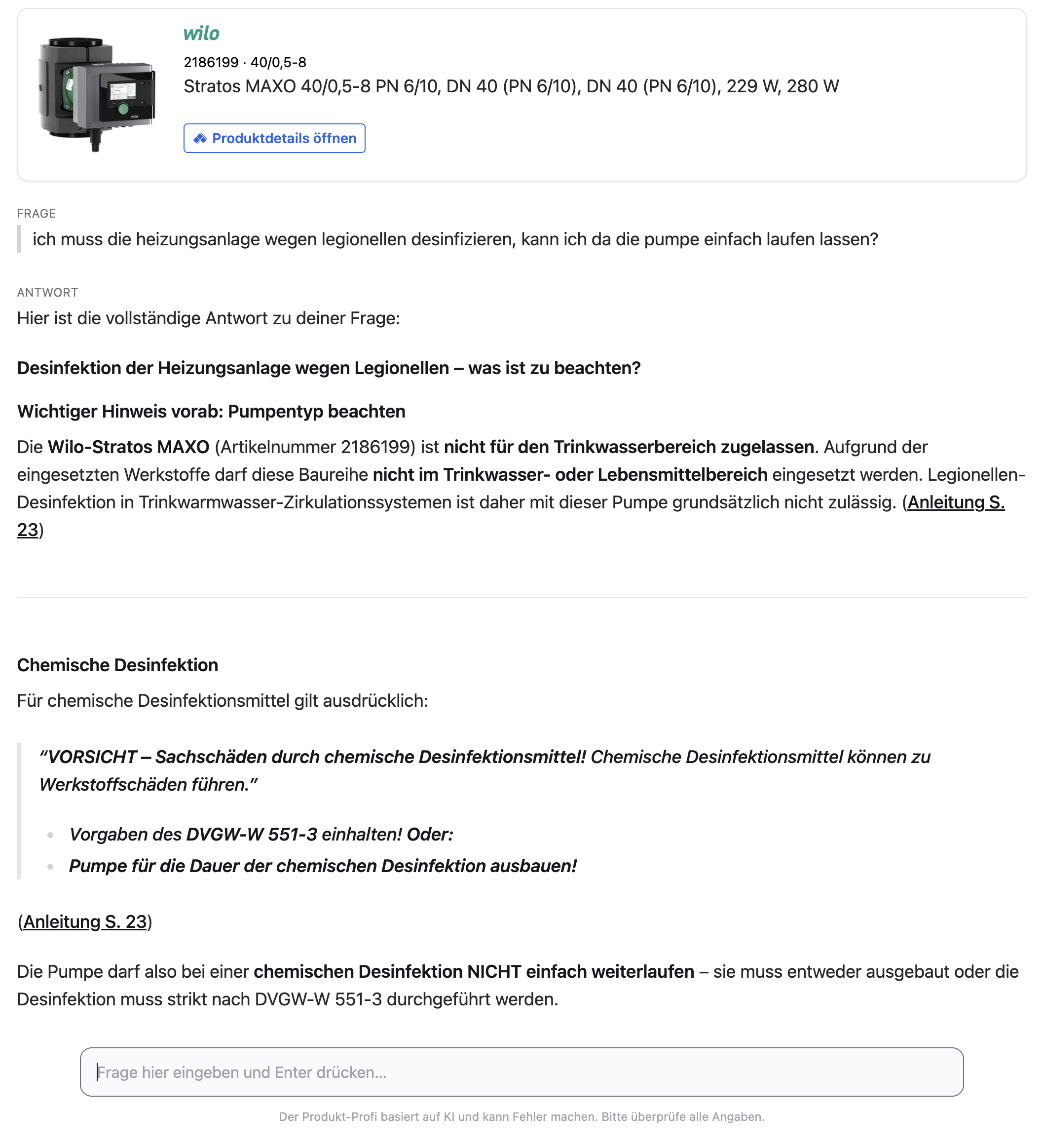 Produkt-Profi erklärt Sicherheitshinweise zur Legionellen-Desinfektion